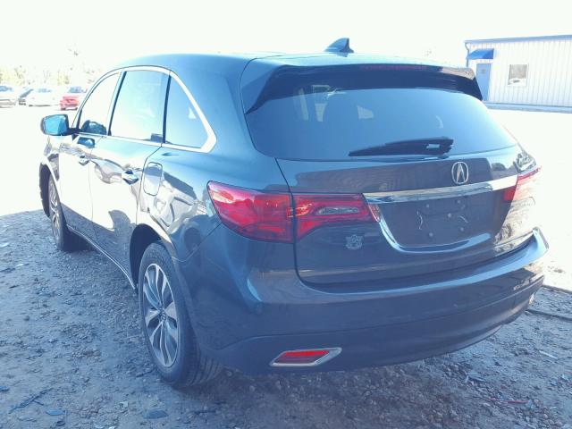 5FRYD3H49GB017390 - 2016 ACURA MDX TECHNO CHARCOAL photo 3