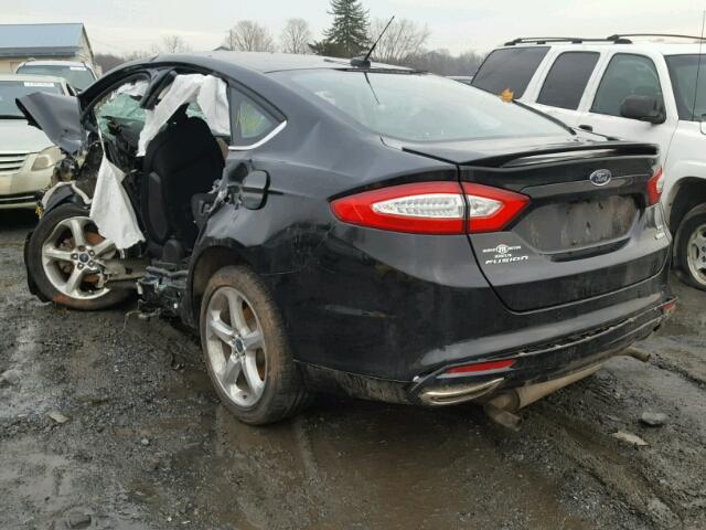 3FA6P0T9XGR295849 - 2016 FORD FUSION SE BLACK photo 3