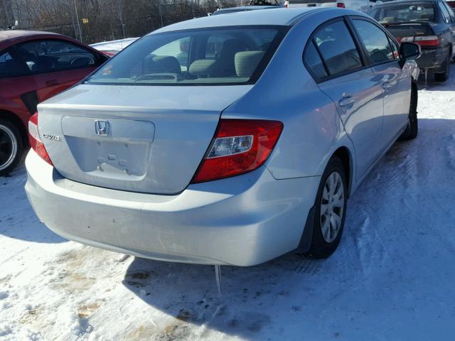 19XFB2F55CE029279 - 2012 HONDA CIVIC LX SILVER photo 4