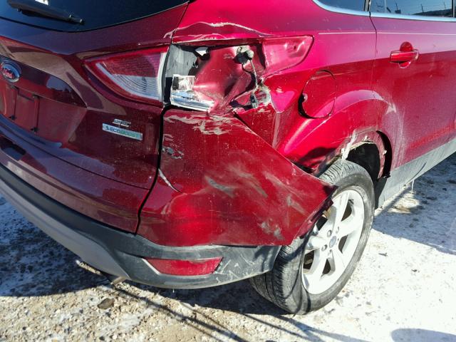 1FMCU0G9XEUE01234 - 2014 FORD ESCAPE SE MAROON photo 9