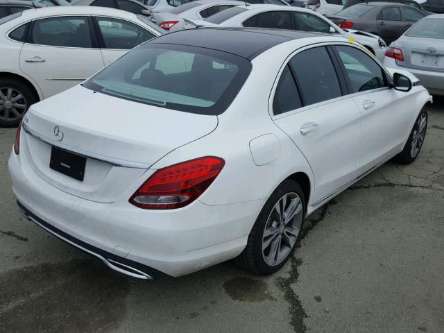 55SWF4JB5GU171028 - 2016 MERCEDES-BENZ C 300 WHITE photo 4