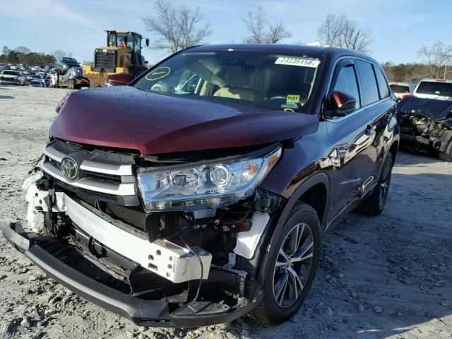 5TDZZRFH5HS188067 - 2017 TOYOTA HIGHLANDER BURGUNDY photo 2