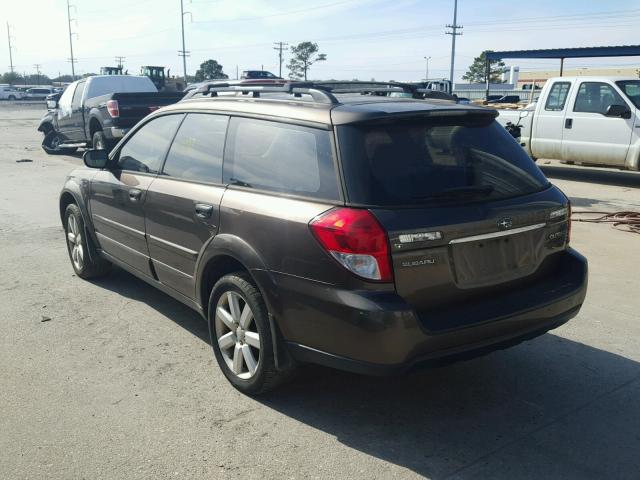 4S4BP61C887316390 - 2008 SUBARU OUTBACK 2. BROWN photo 3