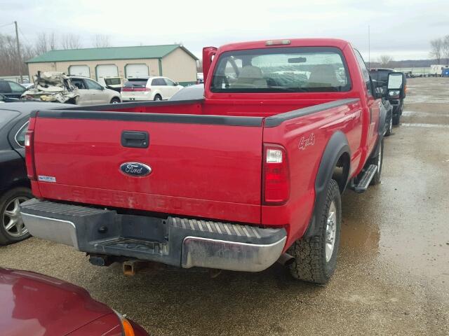 1FTSF21Y58EC85672 - 2008 FORD F250 SUPER RED photo 4