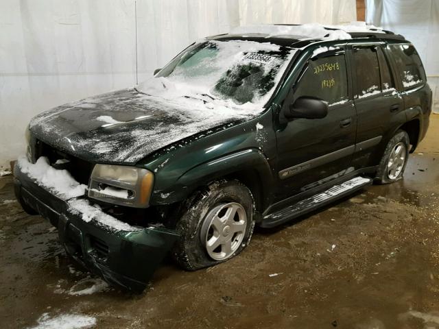 1GNDT13S032216099 - 2003 CHEVROLET TRAILBLAZE GREEN photo 2