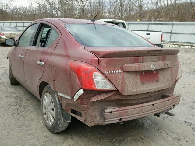 3N1CN7AP2HK416268 - 2017 NISSAN VERSA S RED photo 3