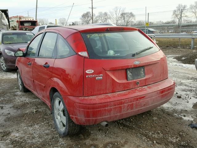 1FAHP37N57W346706 - 2007 FORD FOCUS ZX5 RED photo 3