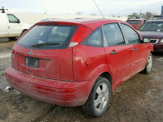 1FAHP37N57W346706 - 2007 FORD FOCUS ZX5 RED photo 4