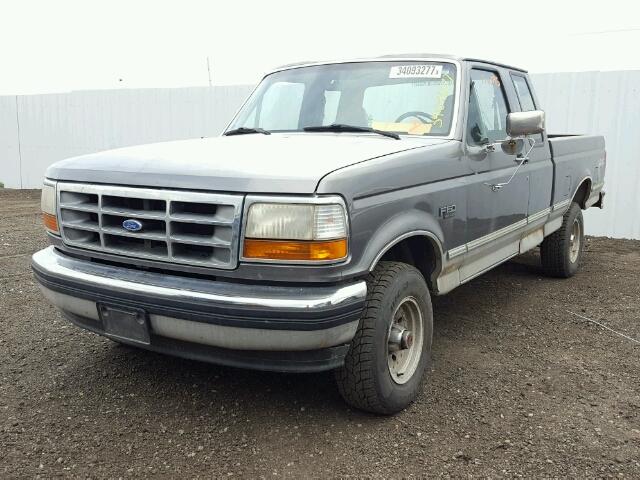 1FTEX14N2PKA42911 - 1993 FORD F150 GRAY photo 2