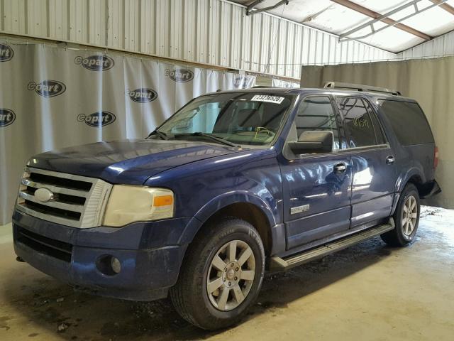 1FMFK16538LA71907 - 2008 FORD EXPEDITION BLUE photo 2