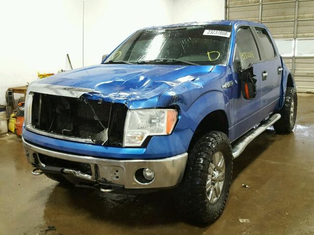 1FTFW1EF8BFA19021 - 2011 FORD F150 SUPER BLUE photo 2