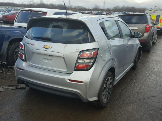 1G1JD6SB6H4129464 - 2017 CHEVROLET SONIC LT SILVER photo 4