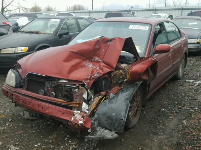 4S3BE635537216135 - 2003 SUBARU LEGACY L RED photo 2