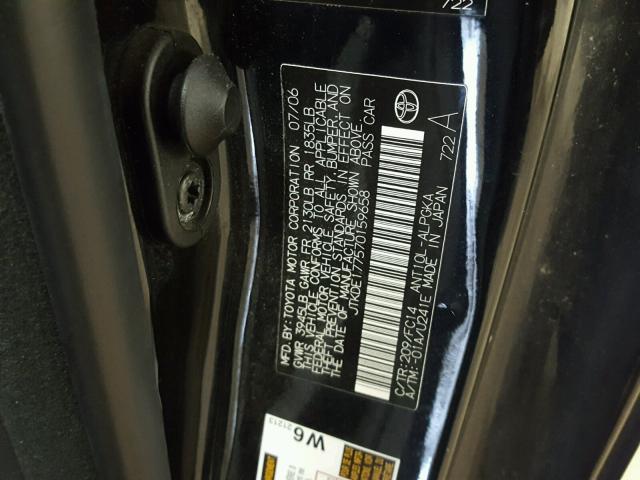 JTKDE177570159658 - 2007 TOYOTA SCION TC BLACK photo 10