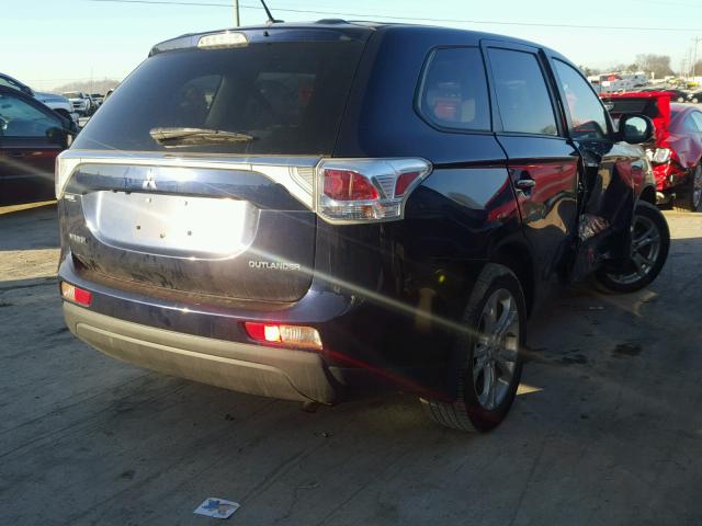 JA4AD3A34EZ013379 - 2014 MITSUBISHI OUTLANDER BLUE photo 4