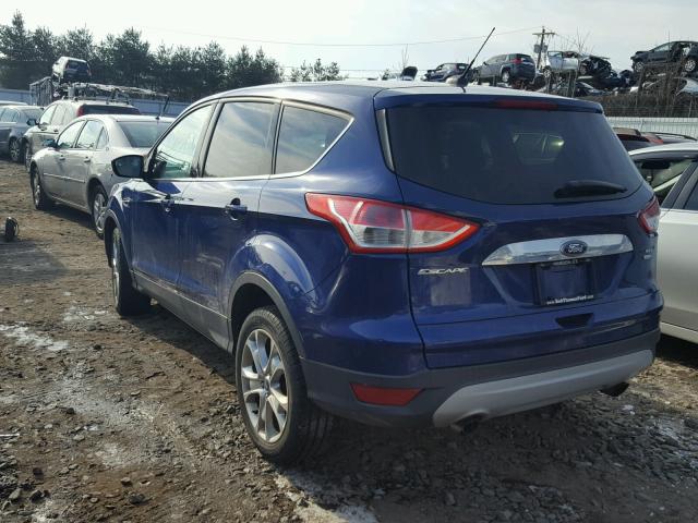 1FMCU9H94DUD72914 - 2013 FORD ESCAPE SEL BLUE photo 3