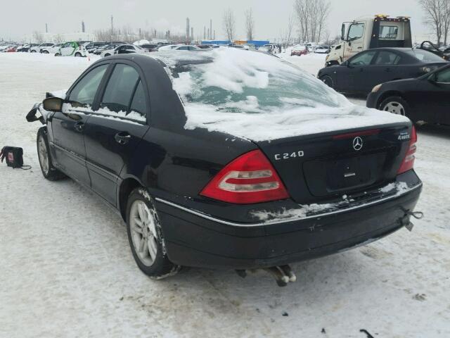 WDBRF81J64F486889 - 2004 MERCEDES-BENZ C 240 4MAT BLACK photo 3