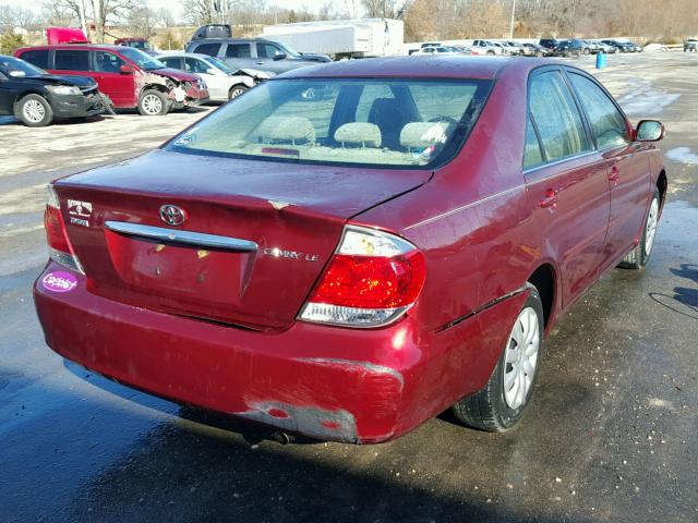 4T1BE32K46U105194 - 2006 TOYOTA CAMRY LE RED photo 4