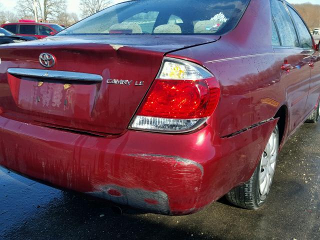 4T1BE32K46U105194 - 2006 TOYOTA CAMRY LE RED photo 9