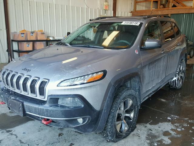 1C4PJMBS6EW246749 - 2014 JEEP CHEROKEE T GRAY photo 2