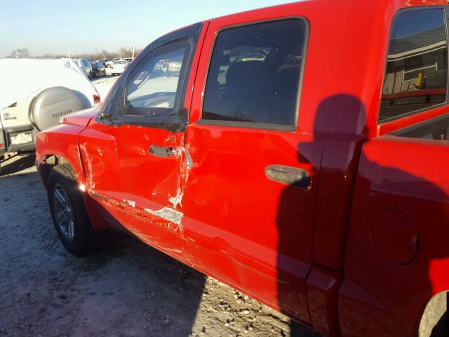 1D7HE48J37S198876 - 2007 DODGE DAKOTA QUA RED photo 10