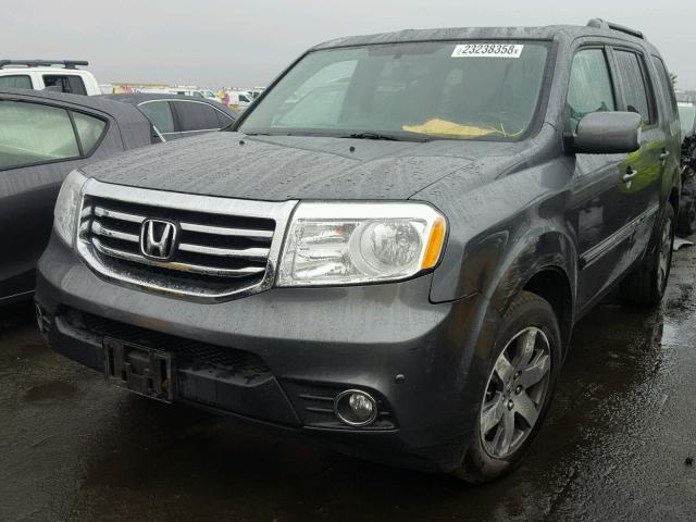 5FNYF4H98DB050759 - 2013 HONDA PILOT TOUR GRAY photo 2