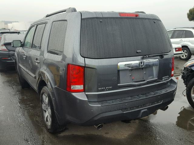 5FNYF4H98DB050759 - 2013 HONDA PILOT TOUR GRAY photo 3