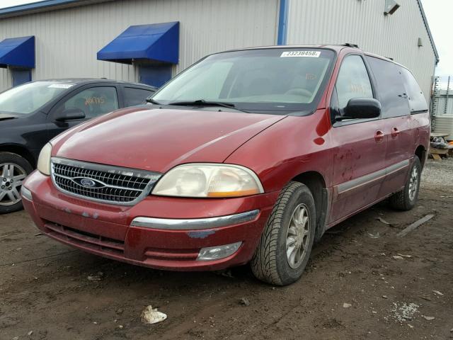 2FMZA5241YBC42352 - 2000 FORD WINDSTAR S MAROON photo 2