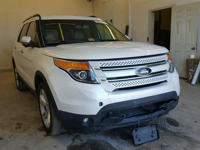 1FM5K8F81DGA37076 - 2013 FORD EXPLORER L WHITE photo 1