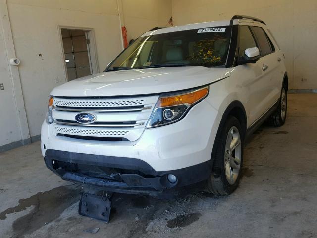 1FM5K8F81DGA37076 - 2013 FORD EXPLORER L WHITE photo 2