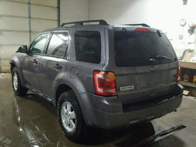 1FMCU9DG4CKB06436 - 2012 FORD ESCAPE XLT GRAY photo 3