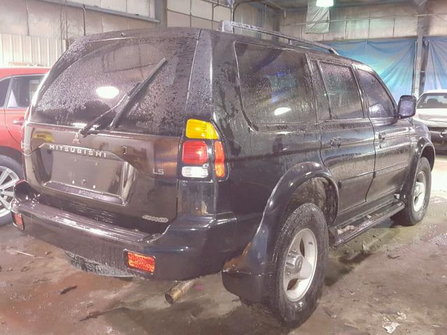 JA4MT21H01P023855 - 2001 MITSUBISHI MONTERO SP BLACK photo 4