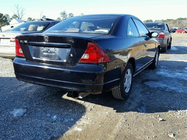 1HGEM21572L048498 - 2002 HONDA CIVIC LX BLACK photo 4