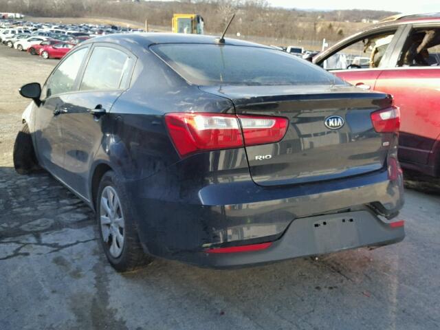 KNADM4A39G6536780 - 2016 KIA RIO LX Սև լուսանկար 3