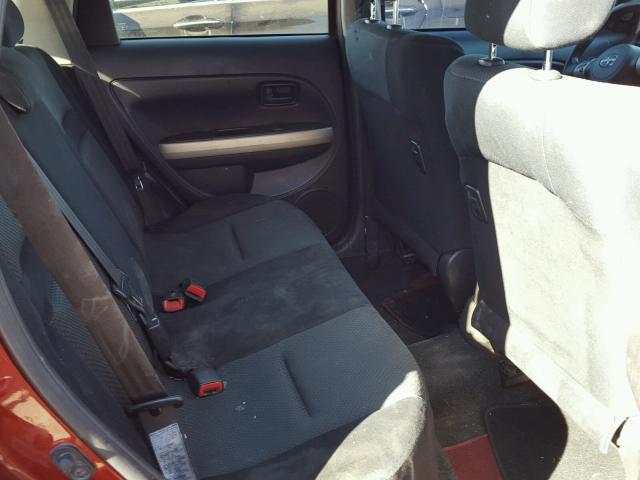 JTKKT624665009387 - 2006 TOYOTA SCION XA RED photo 6