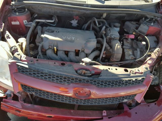 JTKKT624665009387 - 2006 TOYOTA SCION XA RED photo 7