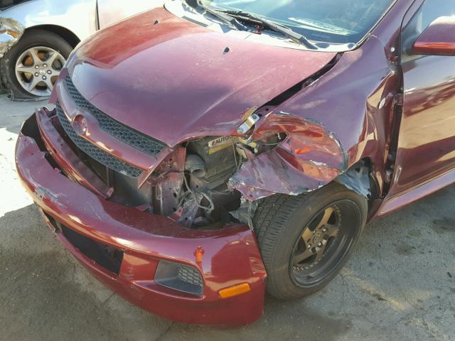 JTKKT624665009387 - 2006 TOYOTA SCION XA RED photo 9