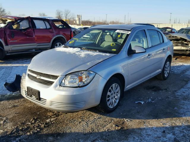 1G1AT58H097169581 - 2009 CHEVROLET COBALT LT SILVER photo 2