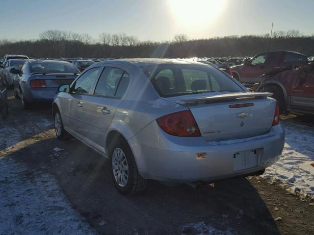 1G1AT58H097169581 - 2009 CHEVROLET COBALT LT SILVER photo 3