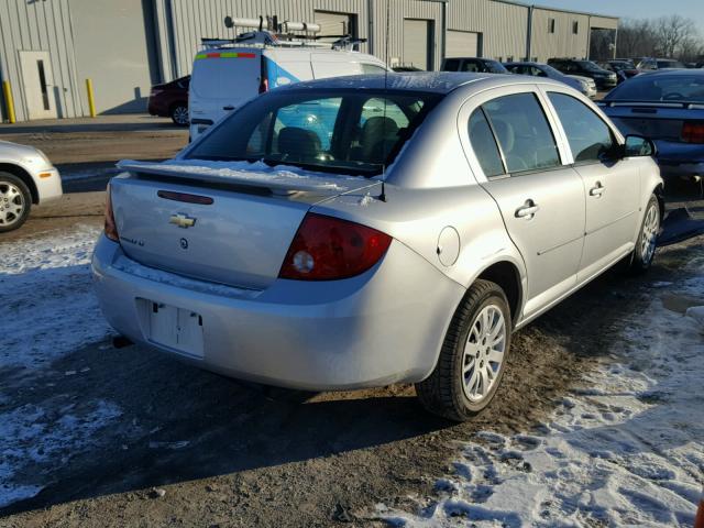 1G1AT58H097169581 - 2009 CHEVROLET COBALT LT SILVER photo 4