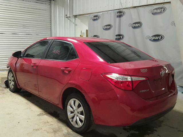 5YFBURHE6EP073694 - 2014 TOYOTA COROLLA L RED photo 3