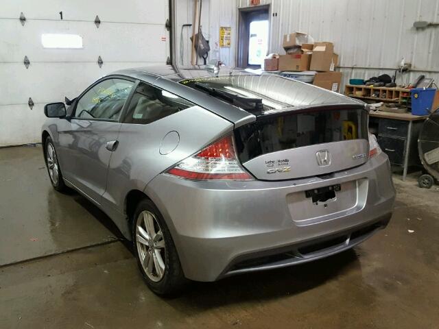 JHMZF1D68BS000991 - 2011 HONDA CR-Z EX SILVER photo 3