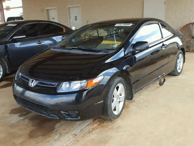 2HGFG12657H522305 - 2007 HONDA CIVIC LX BLACK photo 2