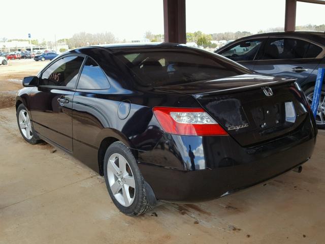 2HGFG12657H522305 - 2007 HONDA CIVIC LX BLACK photo 3