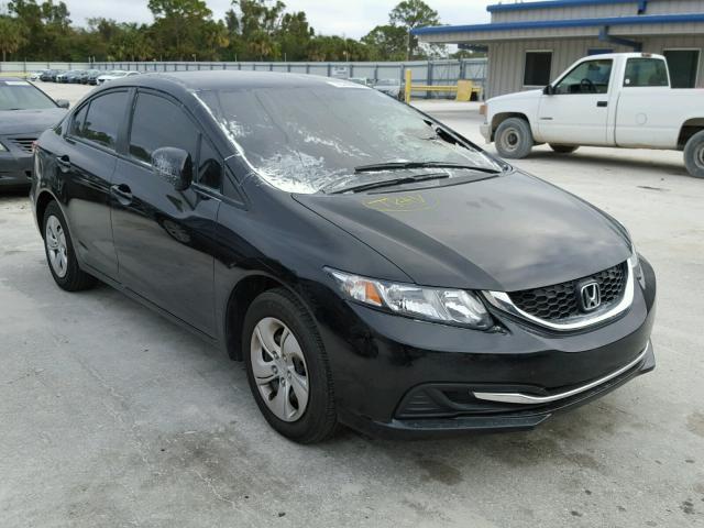 19XFB2F55EE077027 - 2014 HONDA CIVIC LX BLACK photo 1