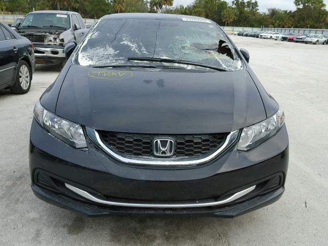 19XFB2F55EE077027 - 2014 HONDA CIVIC LX BLACK photo 9