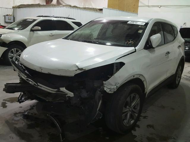 5XYZT3LB4EG145668 - 2014 HYUNDAI SANTA FE S WHITE photo 2