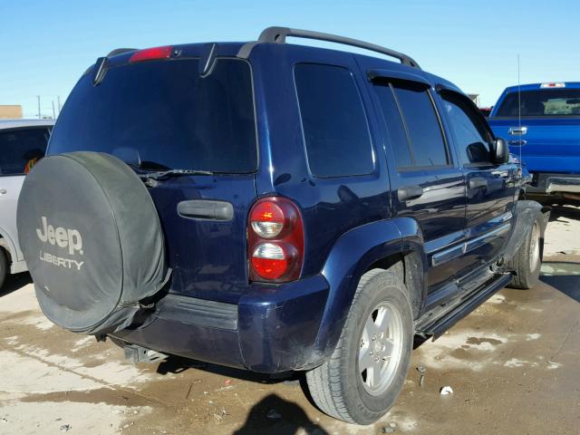 1J4GK48K56W221714 - 2006 JEEP LIBERTY SP BLUE photo 4