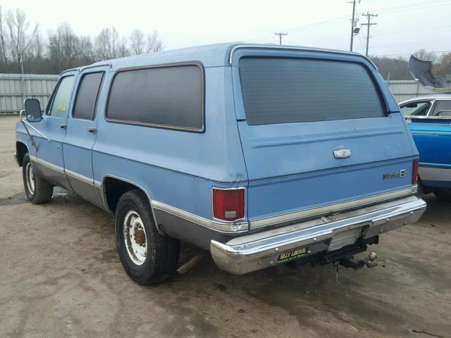 1G8GC26W0GF121092 - 1986 CHEVROLET SUBURBAN C BLUE photo 3