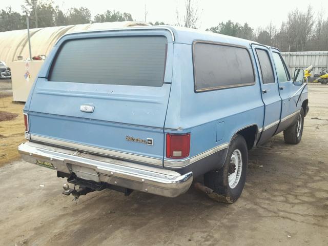 1G8GC26W0GF121092 - 1986 CHEVROLET SUBURBAN C BLUE photo 4